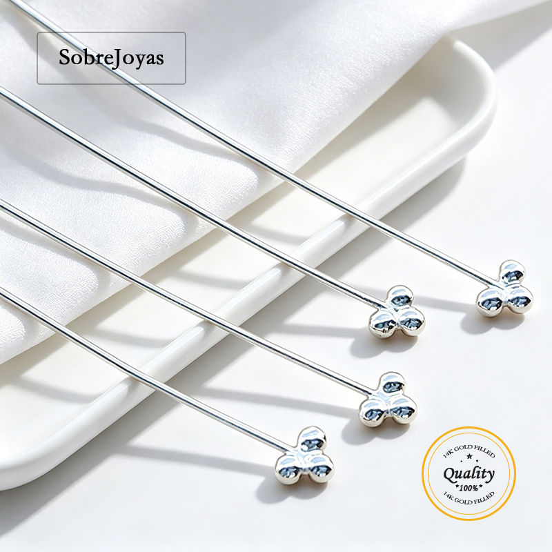 Jewelry Making Head Pins - 3 Ball Headpin 925 Sterling Silver
