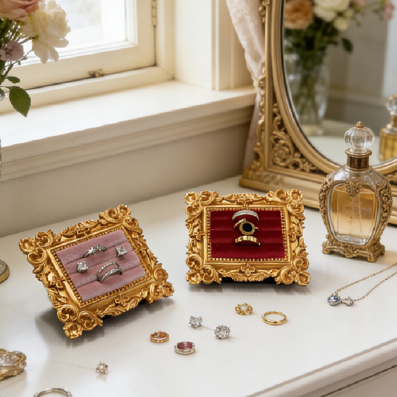 Jewelry Making Organizer - Vintage Picture Frame Ring Display Stand