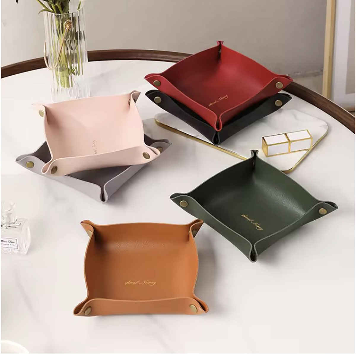 Jewelry Making Tray - Nordic Style Leather Storage Tray Desktop