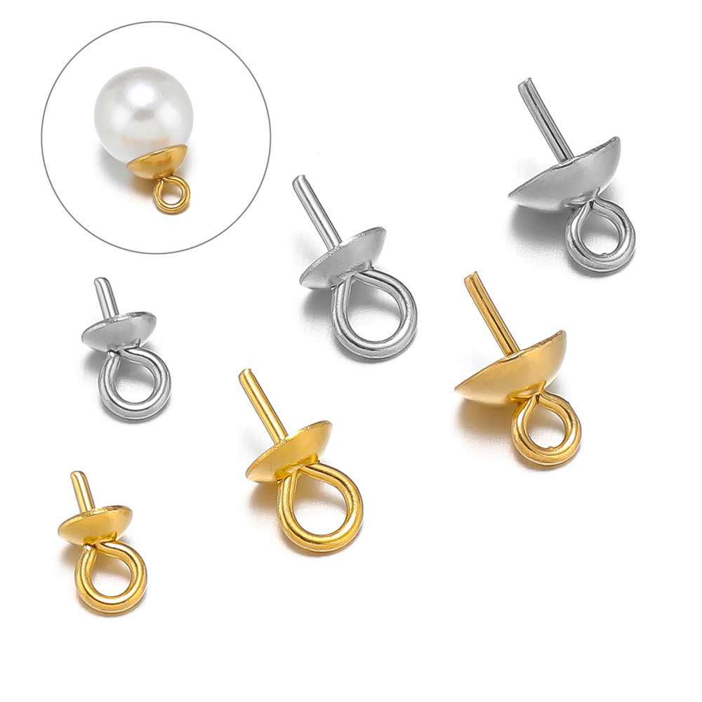 Jewelry Making Rivets - 50-100pcs Gold Color Stainless Steel Eye