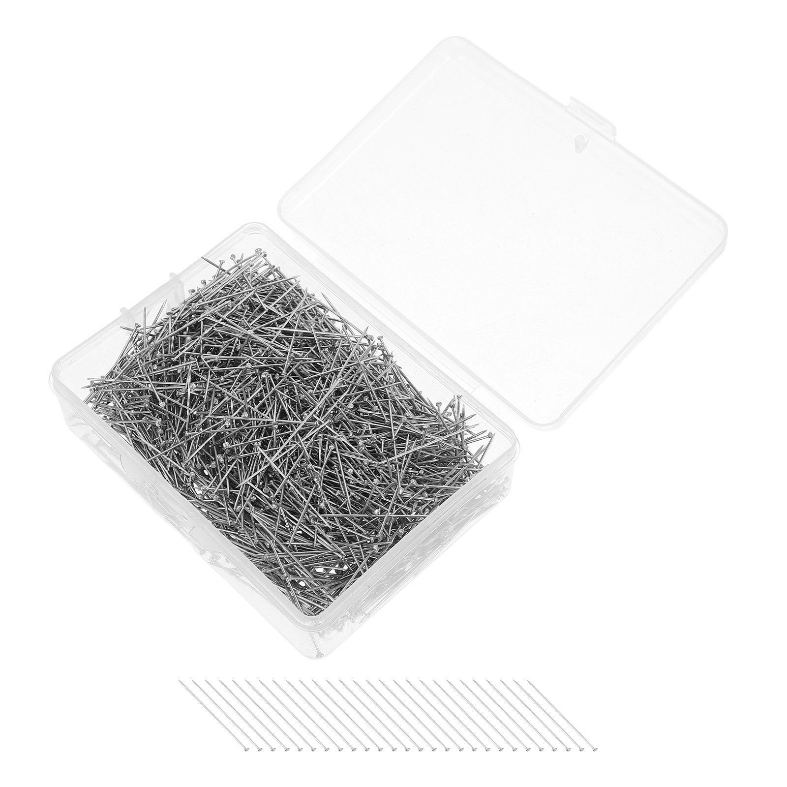 Jewelry Making Head Pins - 1600Pcs Stainless Steel Flat Head Pins