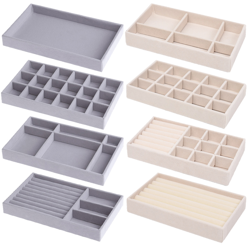 Jewelry Making Organizer - Velvet Jewelry Tray Display Case Portable