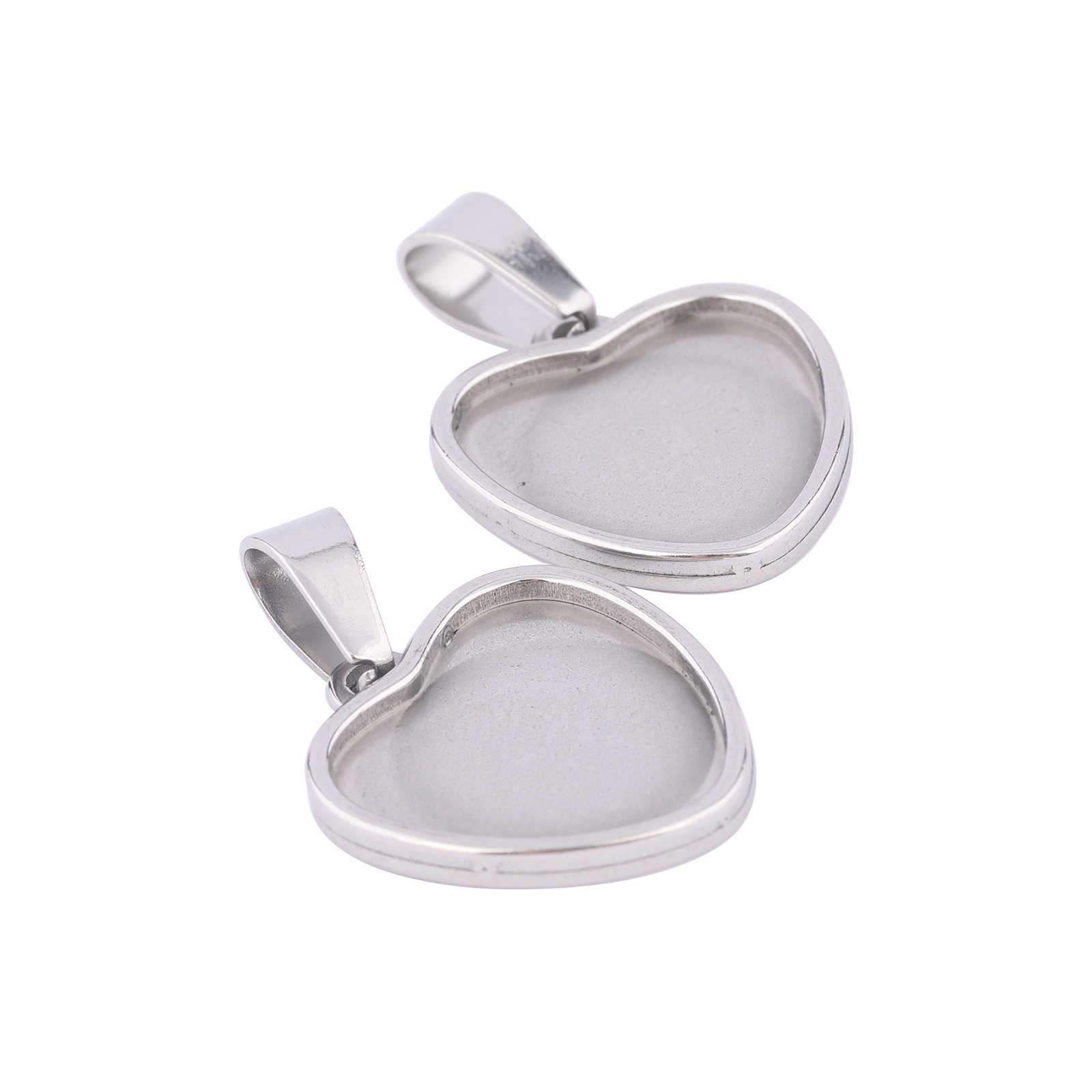 Jewelry Making Tray - 10pcs Stainless Steel Fit 15mm Heart