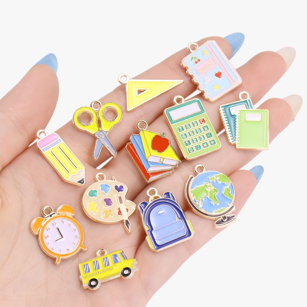 Jewelry Making Guide Book - 10Pcs Cute Book Pencil Ruler Backpack