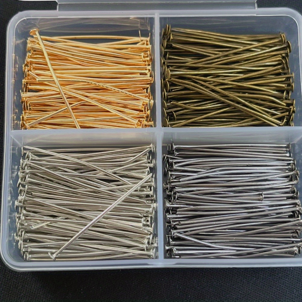 Jewelry Making Head Pins - 400pcs Mixed Iron Head Pins 30mm