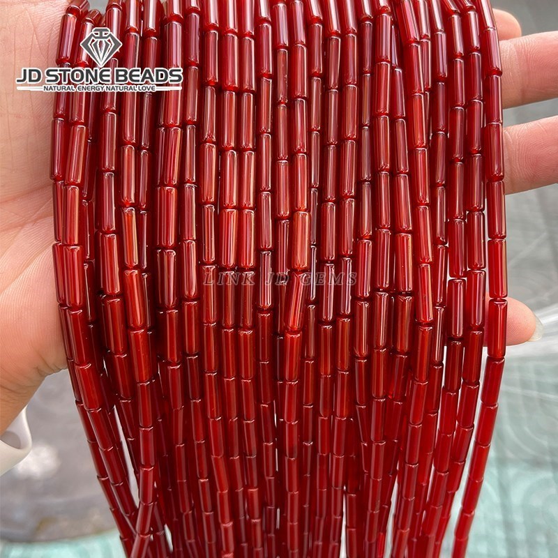 Seed Bead Tube - 4*13mm Natural Agate Aventurine Stone Tube