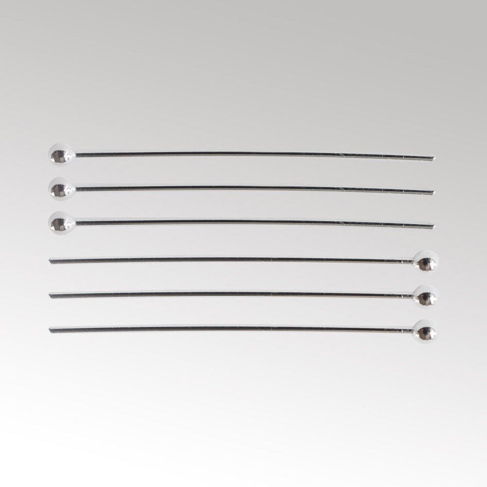 Jewelry Making Head Pins - 925 Sterling Silver Ball Head Pins