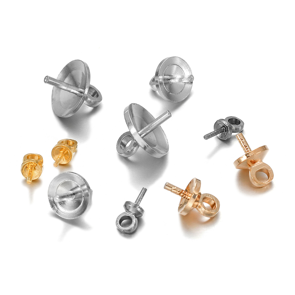 Jewelry Making Rivets - 50-100pcs/lot Brass Half hole Charms Eye