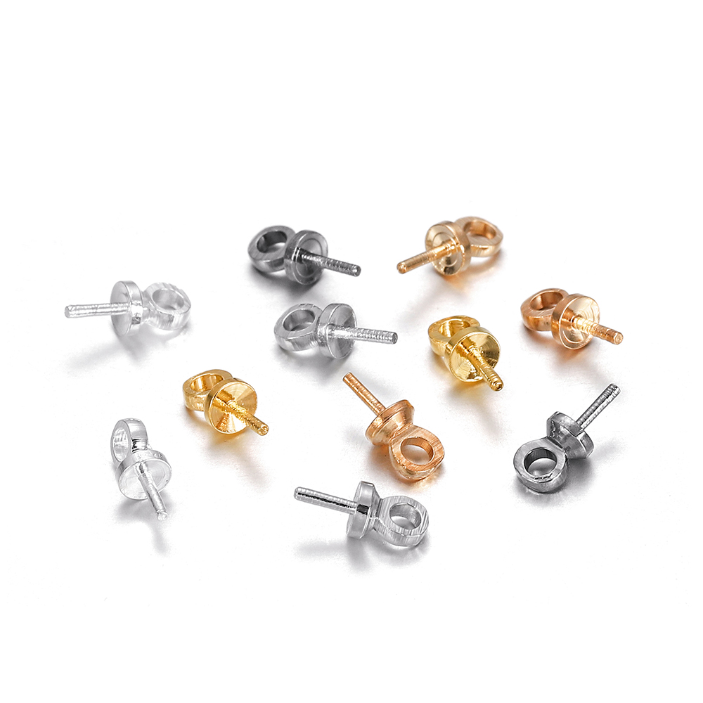 Jewelry Making Rivets - 50-100Pcs/Lot Metal Charms Screw Eye Bails