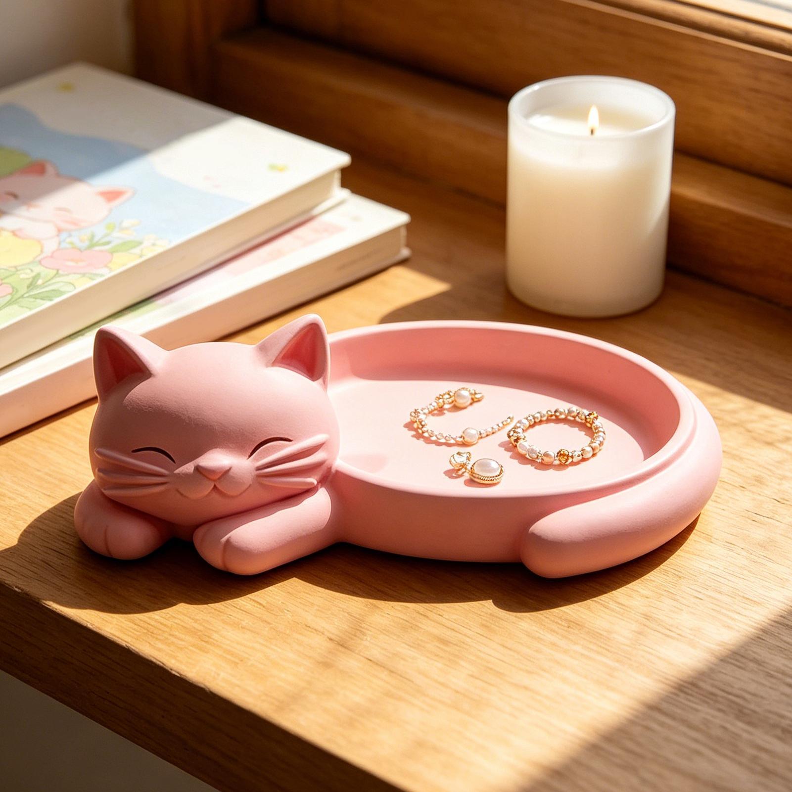 Jewelry Making Organizer - Cat Shaped Jewelry Organizer Tray for
