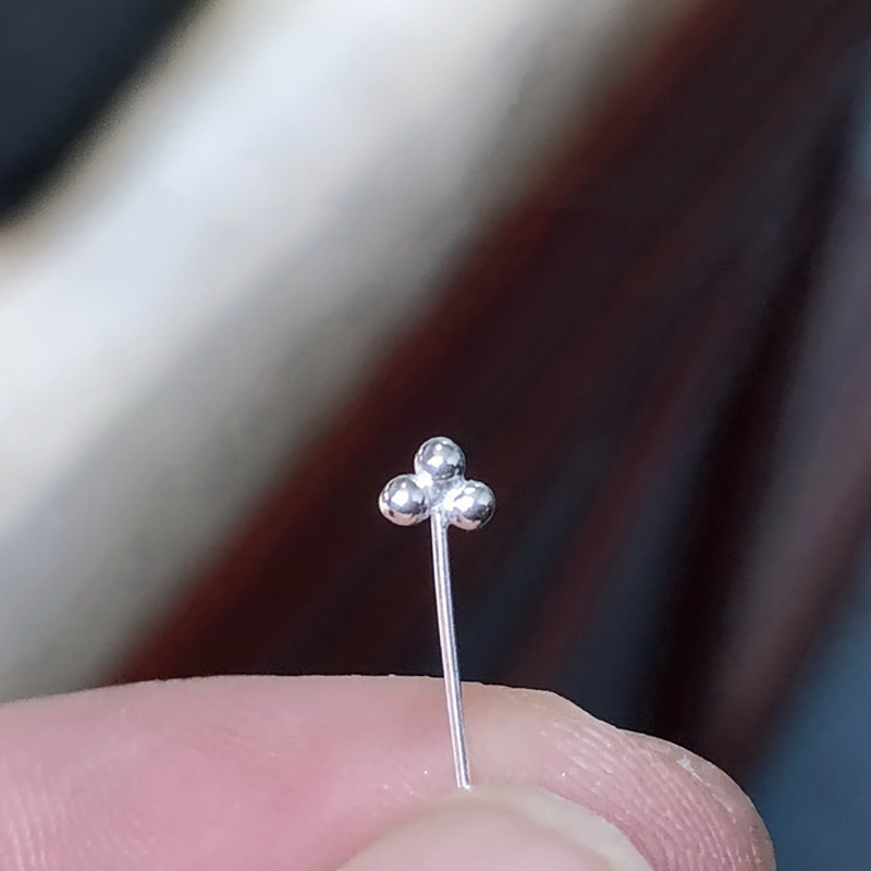 3 Ball Headpin 925 Sterling Si - Jewelry Making Head Pins 评论和价格