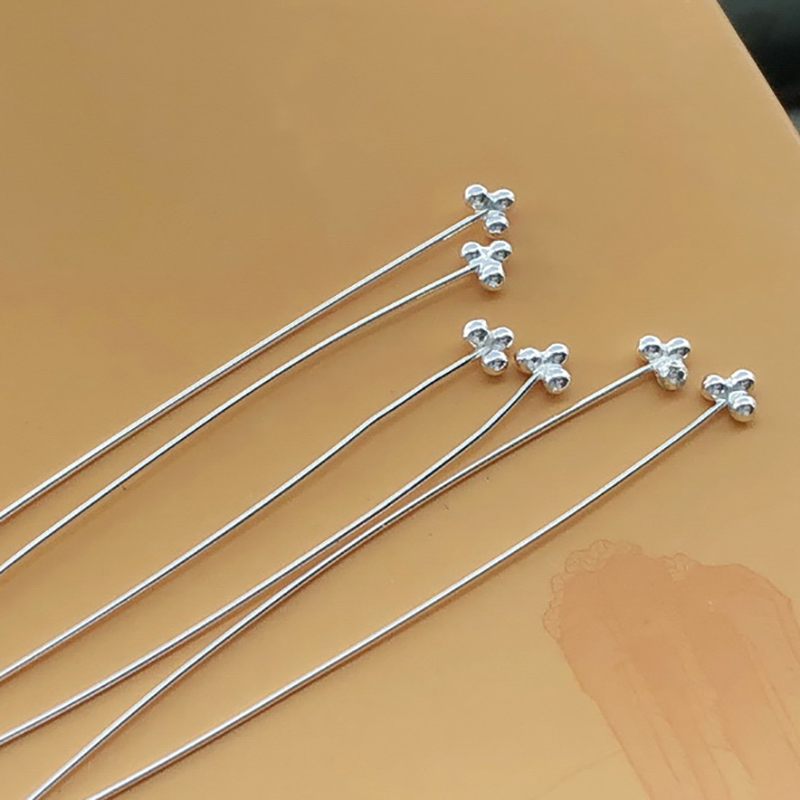 3 Ball Headpin 925 Sterling Si - Jewelry Making Head Pins 评论和价格
