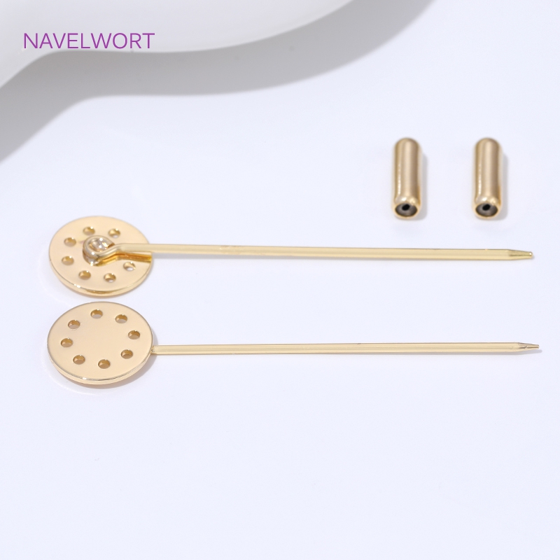 14K Gold Plated Long Brooch Sa - Jewelry Making Tray 评论和价格