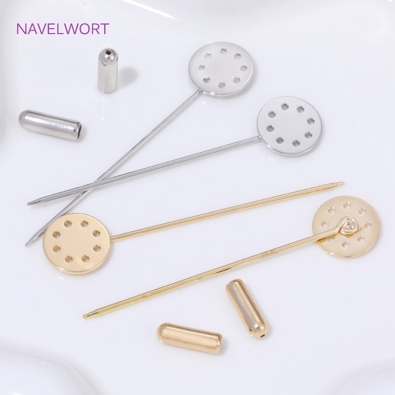 14K Gold Plated Long Brooch Sa - Jewelry Making Tray 评论和价格