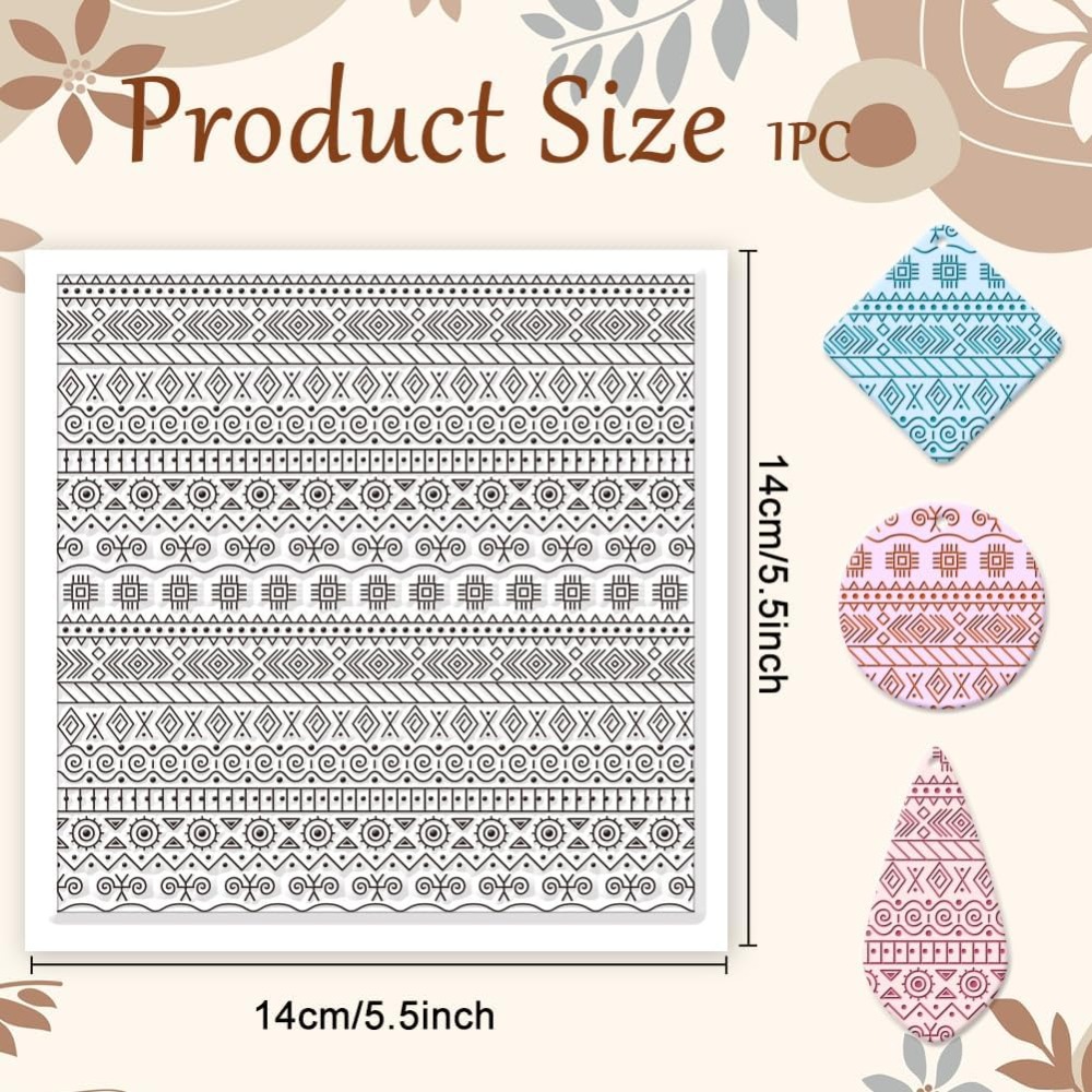 Textile Geometric Silicone Tex - Jewelry Making Tools 评论和价格