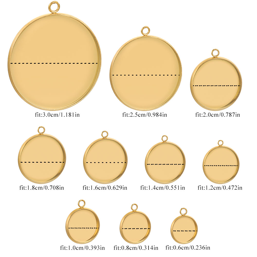 10 Pcs Golden Stainless Steel  - Jewelry Making Tray 评论和价格