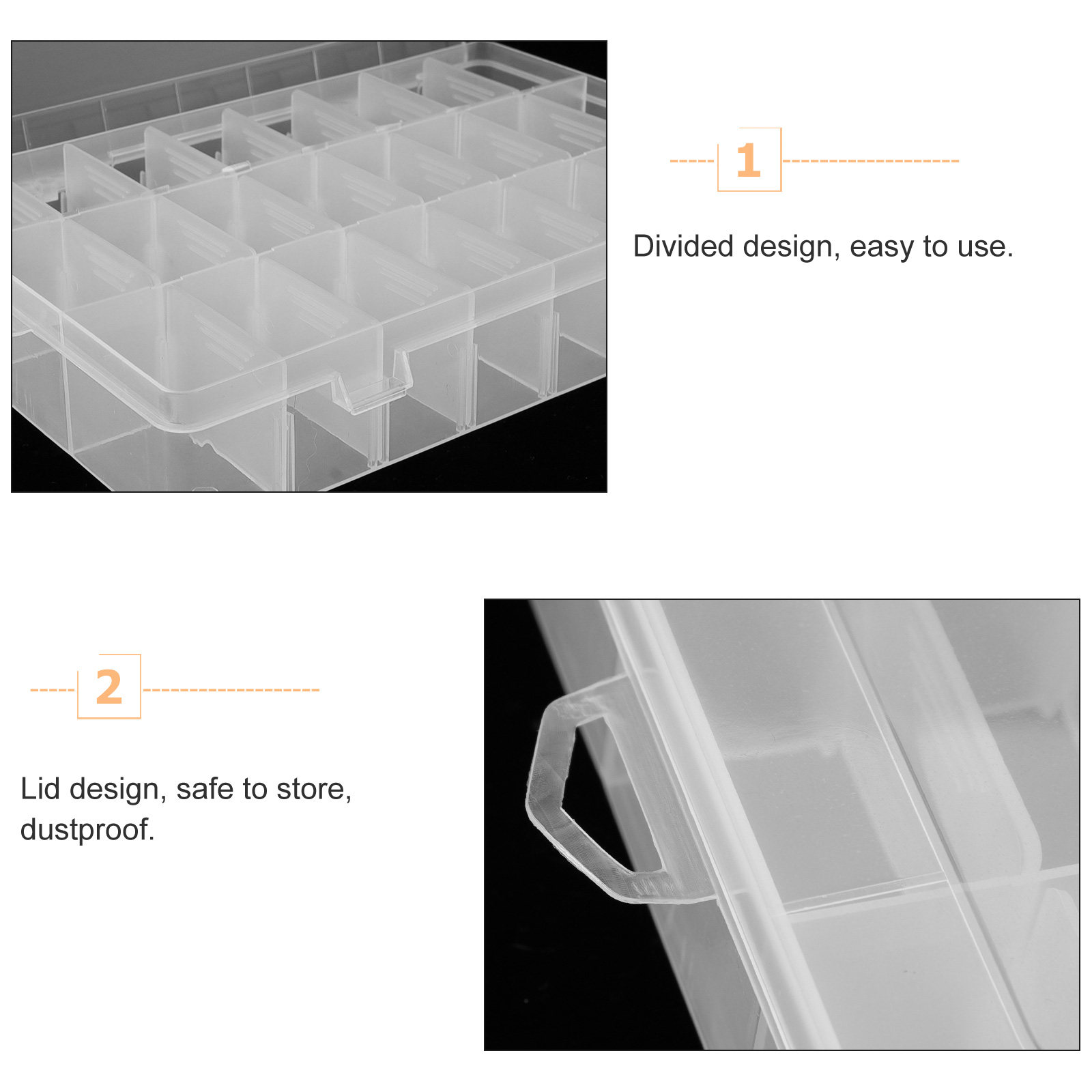 2 Pcs Plastic Grid Organizer S - Jewelry Making Organizer 评论和价格