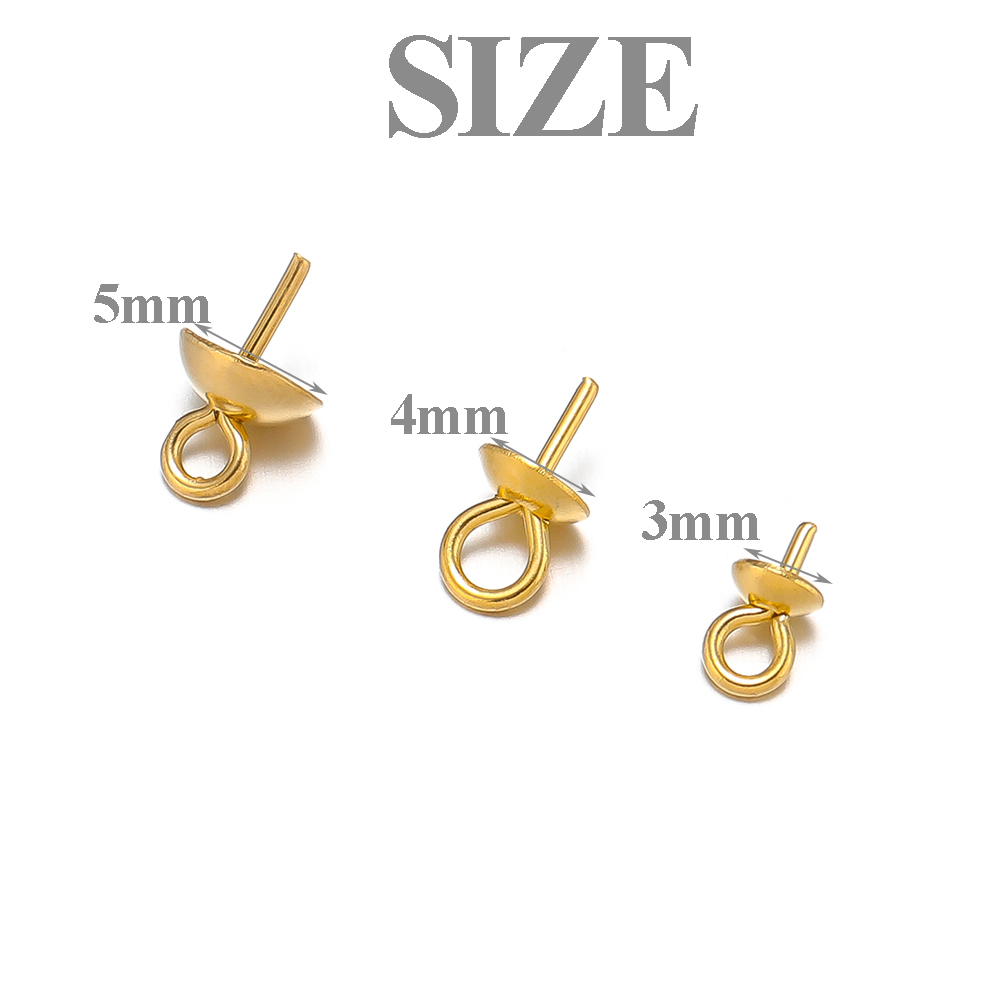 50-100pcs Gold Color Stainless - Jewelry Making Rivets 评论和价格