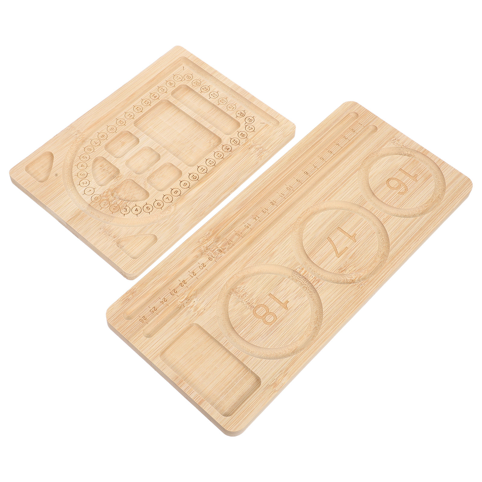 2Pcs Bamboo Beading Board Tray - Jewelry Making Organizer 评论和价格