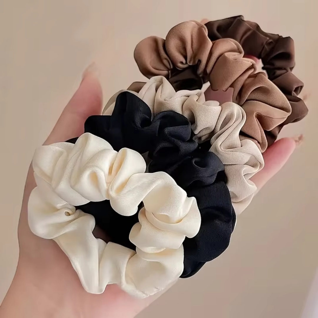 5PCS Satin Hair Scrunchie Exqu - Jewelry Making Adults 评论和价格
