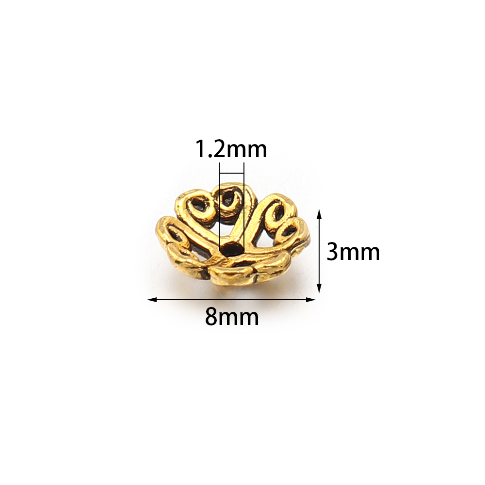 100pcs 8mm Alloy Hollow Out Fl - Jewelry Making Tray 评论和价格