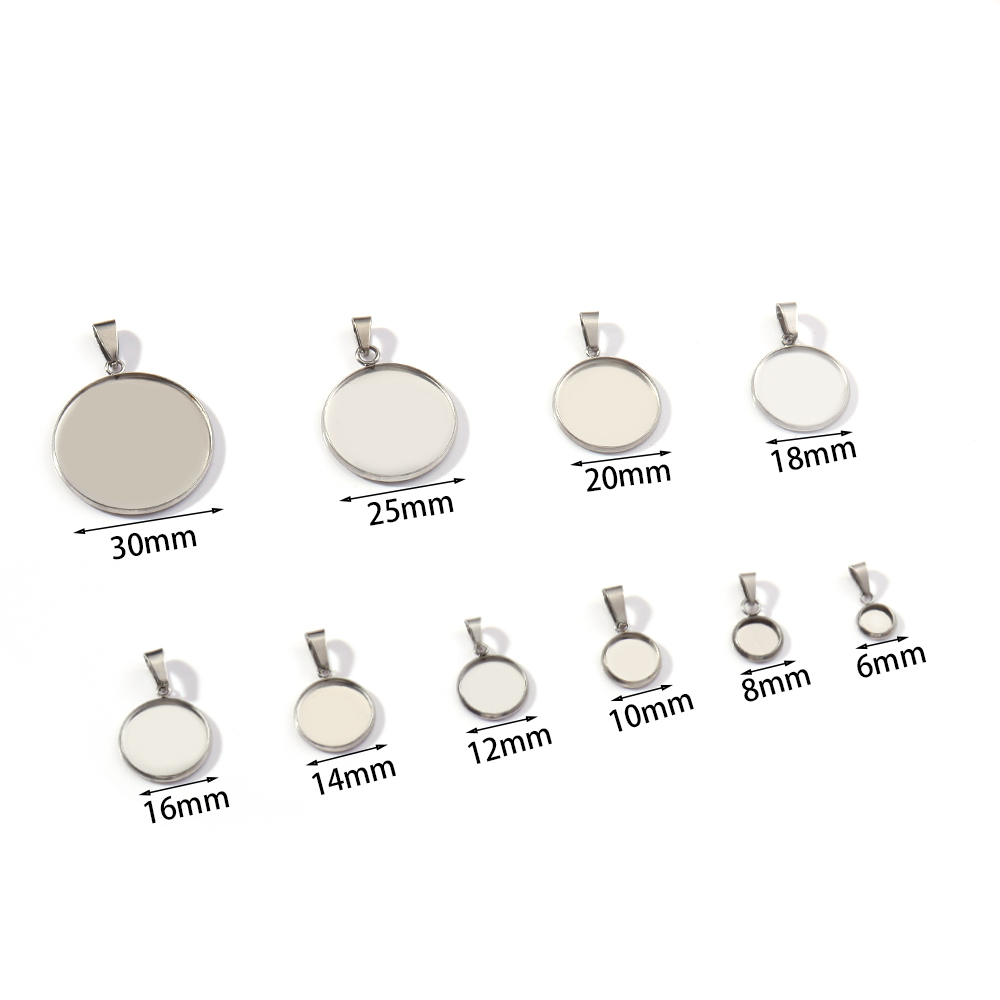 5-10pcs 6-30mm Stainless Steel - Jewelry Making Tray 评论和价格