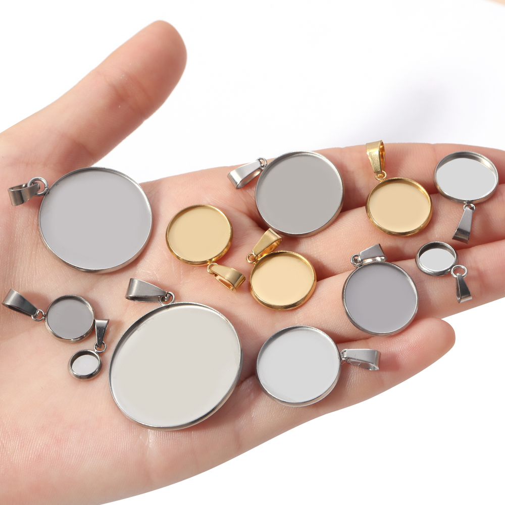 5-10pcs 6-30mm Stainless Steel - Jewelry Making Tray 评论和价格