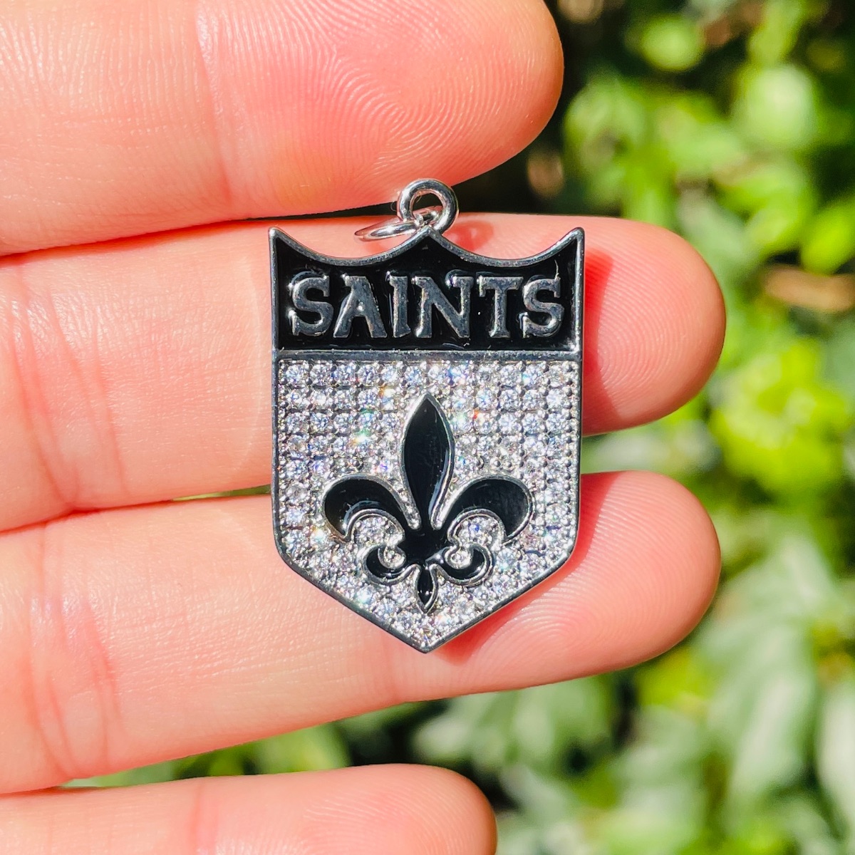 5pcs Micro Pave Fleur De Lis S - Jewelry Making New Orleans 评论和价格
