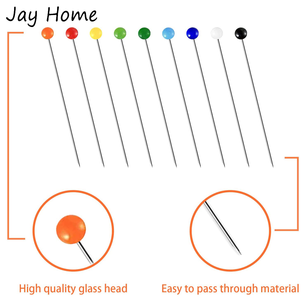 250PCS Sewing Pins Multicolor  - Jewelry Making Head Pins 评论和价格