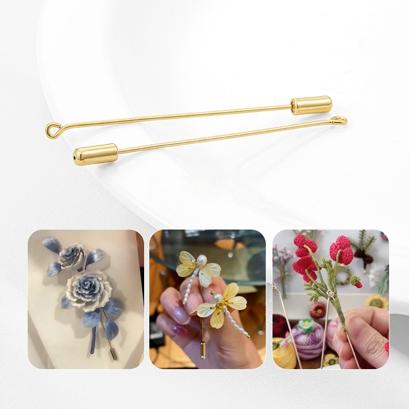 20Pcs Metal Brooch Stick Pins  - Jewelry Making Rivets 评论和价格