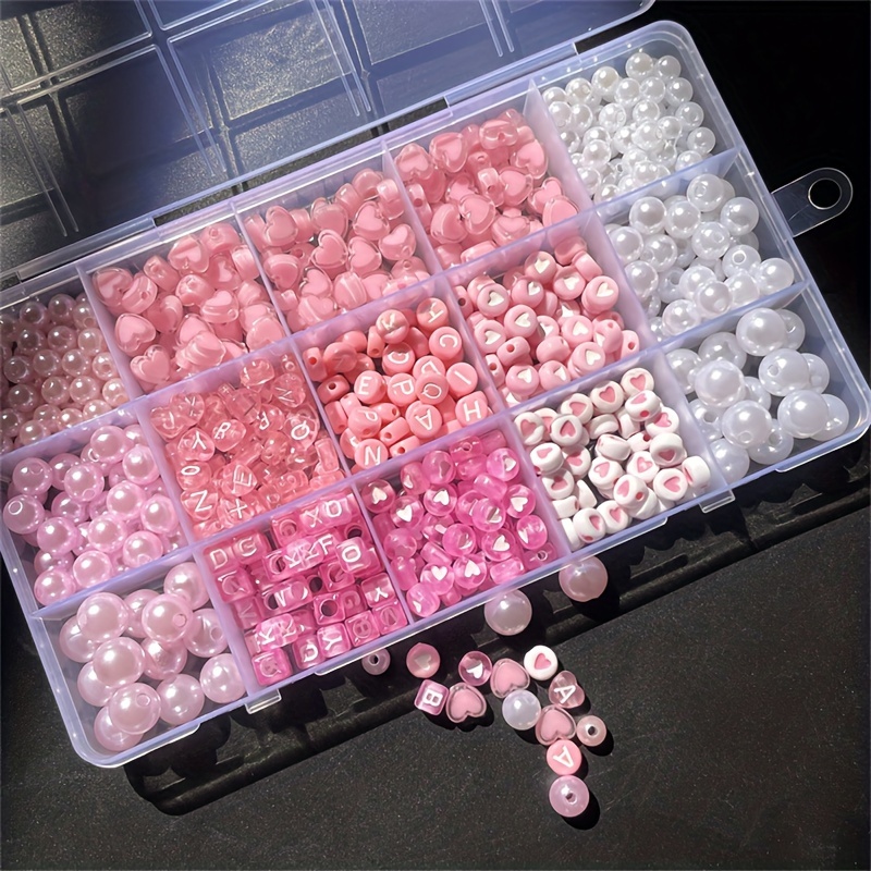 10-piece pink alphabet box, ac - Jewelry Making Organizer 评论和价格