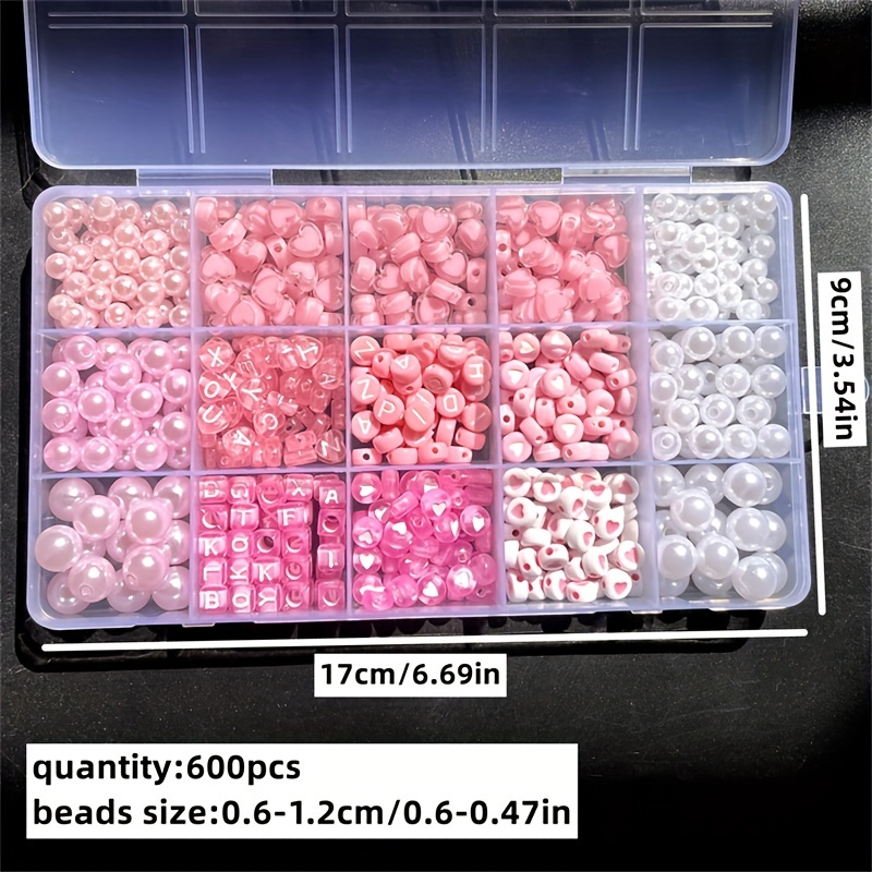 10-piece pink alphabet box, ac - Jewelry Making Organizer 评论和价格