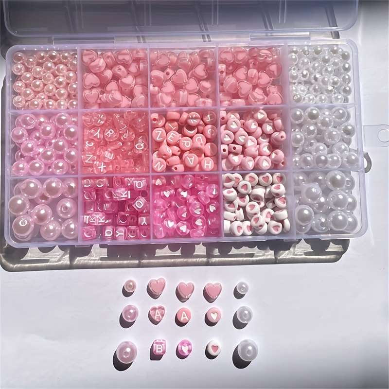 10-piece pink alphabet box, ac - Jewelry Making Organizer 评论和价格