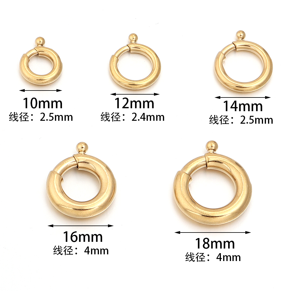 2pcs Stainless Steel Spring Cl - Jewelry Making Basics 评论和价格