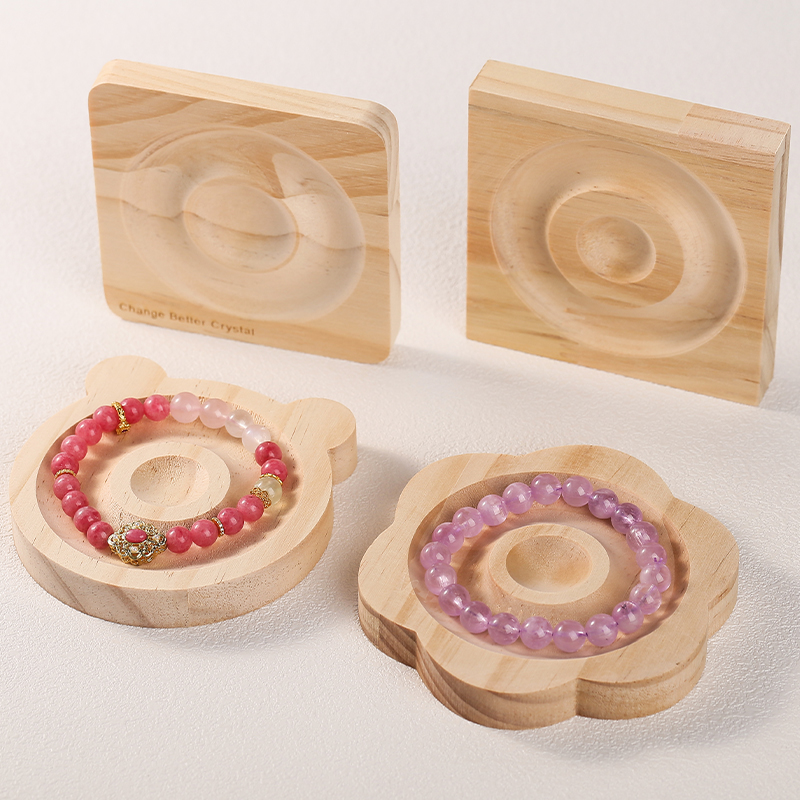 1Pc DIY Natural Wooden Beading - Jewelry Making Tray 评论和价格
