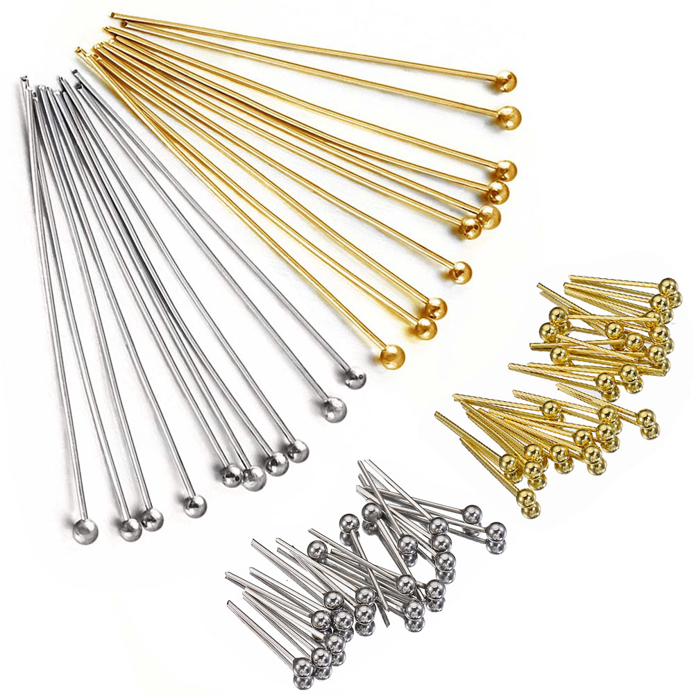 50Pcs/lot 12 14 16 20 25 30 35 - Jewelry Making Head Pins 评论和价格