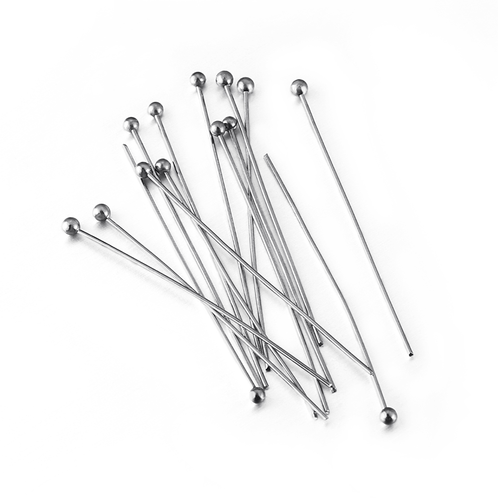 50Pcs/lot 12 14 16 20 25 30 35 - Jewelry Making Head Pins 评论和价格
