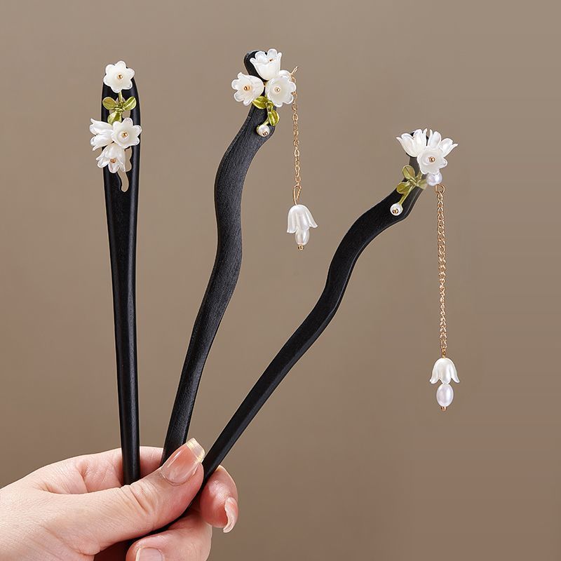 Wooden Flower Hairpin Vintage  - Jewelry Making Adults 评论和价格