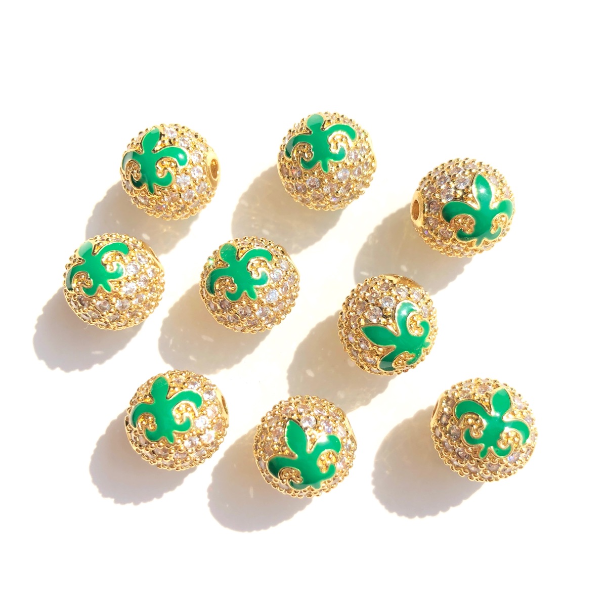 9pcs Green Yellow Purple New O - Jewelry Making New Orleans 评论和价格