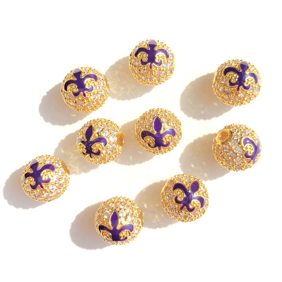 9pcs Green Yellow Purple New O - Jewelry Making New Orleans 评论和价格