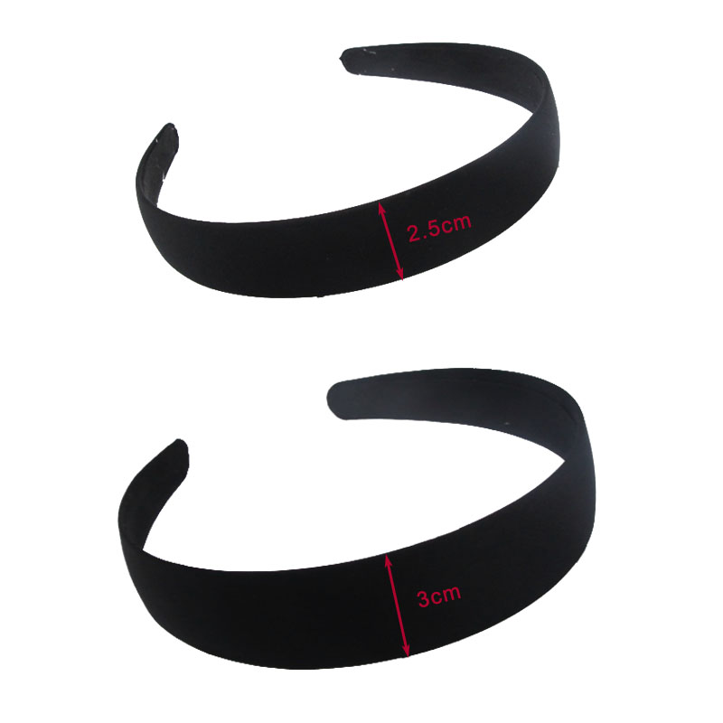 4pcs Black simple wide hair ba - Jewelry Making Adults 评论和价格