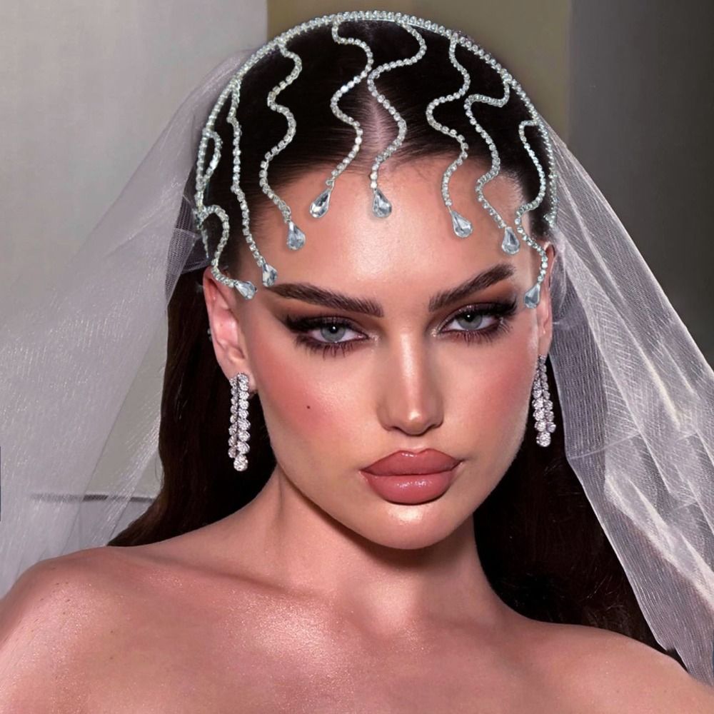 Snake Bend Rhinestone Headband - Jewelry Making Adults 评论和价格