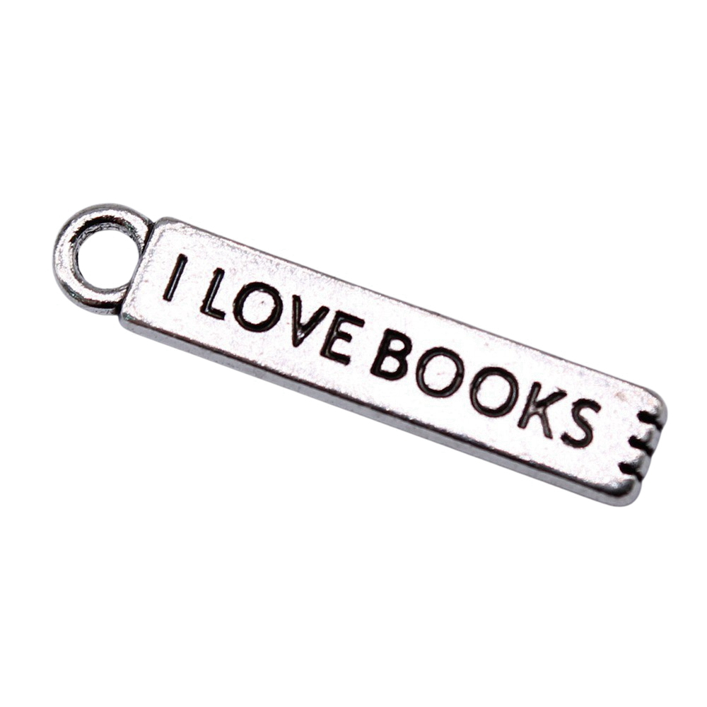 20pcs/lot I Love Books Charms  - Jewelry Making Guide Book 评论和价格