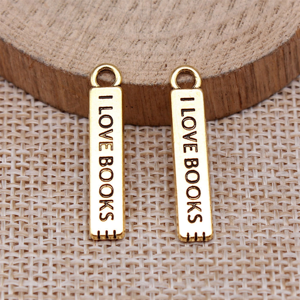 20pcs/lot I Love Books Charms  - Jewelry Making Guide Book 评论和价格