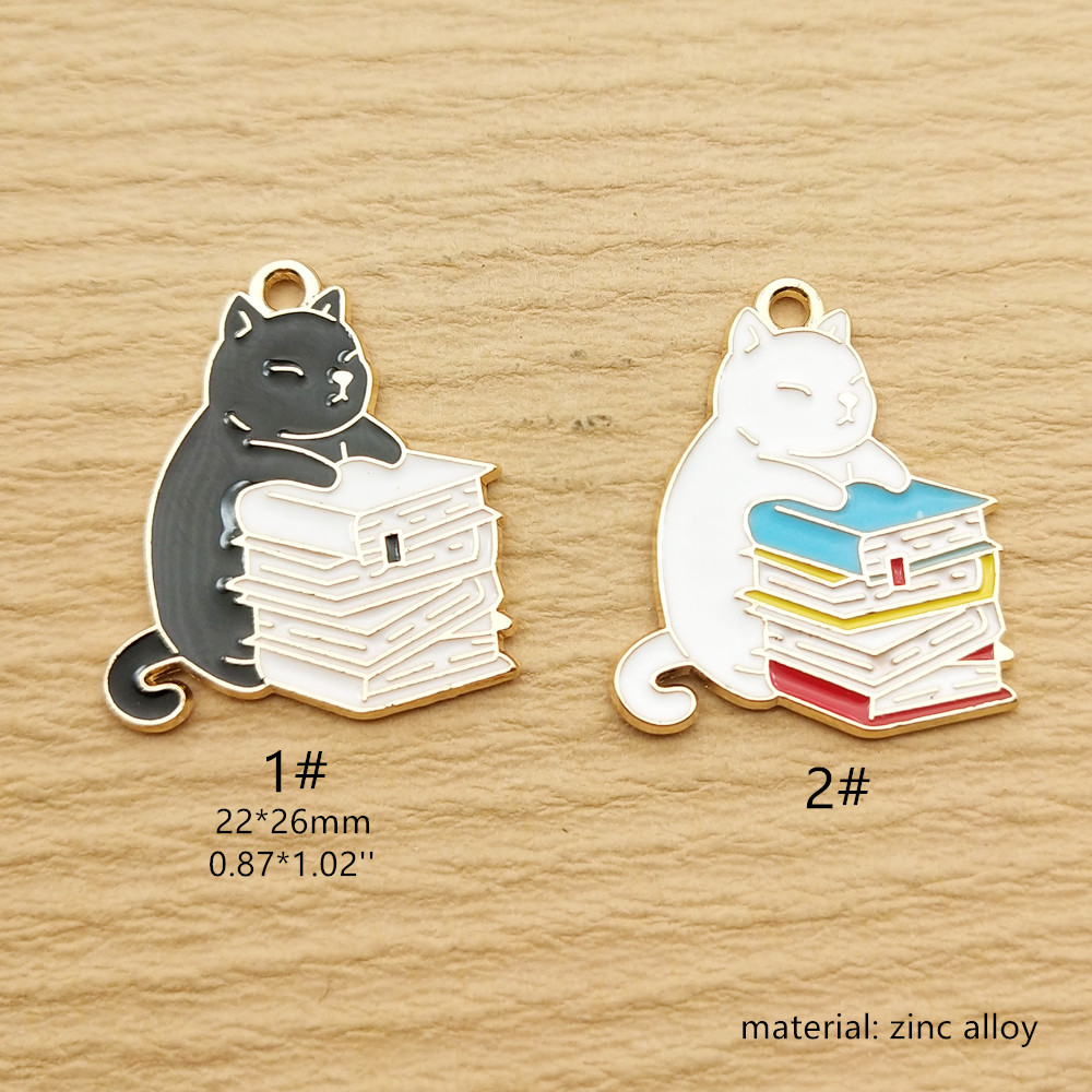 10pcs Book Cat Charm Jewelry A - Jewelry Making Guide Book 评论和价格