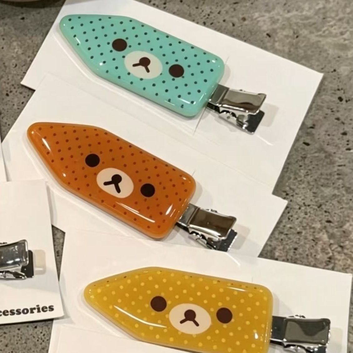 INS Bear Hair Clips Kiiroitori - Jewelry Making Adults 评论和价格