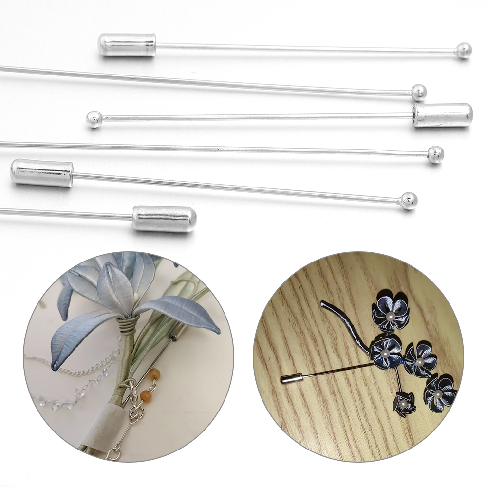 10pcs/lot 60/90cm Rhodium Colo - Jewelry Making Head Pins 评论和价格