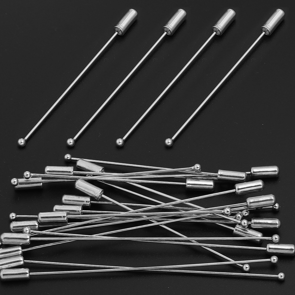 10pcs/lot 60/90cm Rhodium Colo - Jewelry Making Head Pins 评论和价格