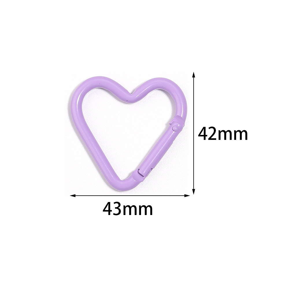 5pcs Colorful Heart-shaped Alu - Jewelry Making Basics 评论和价格