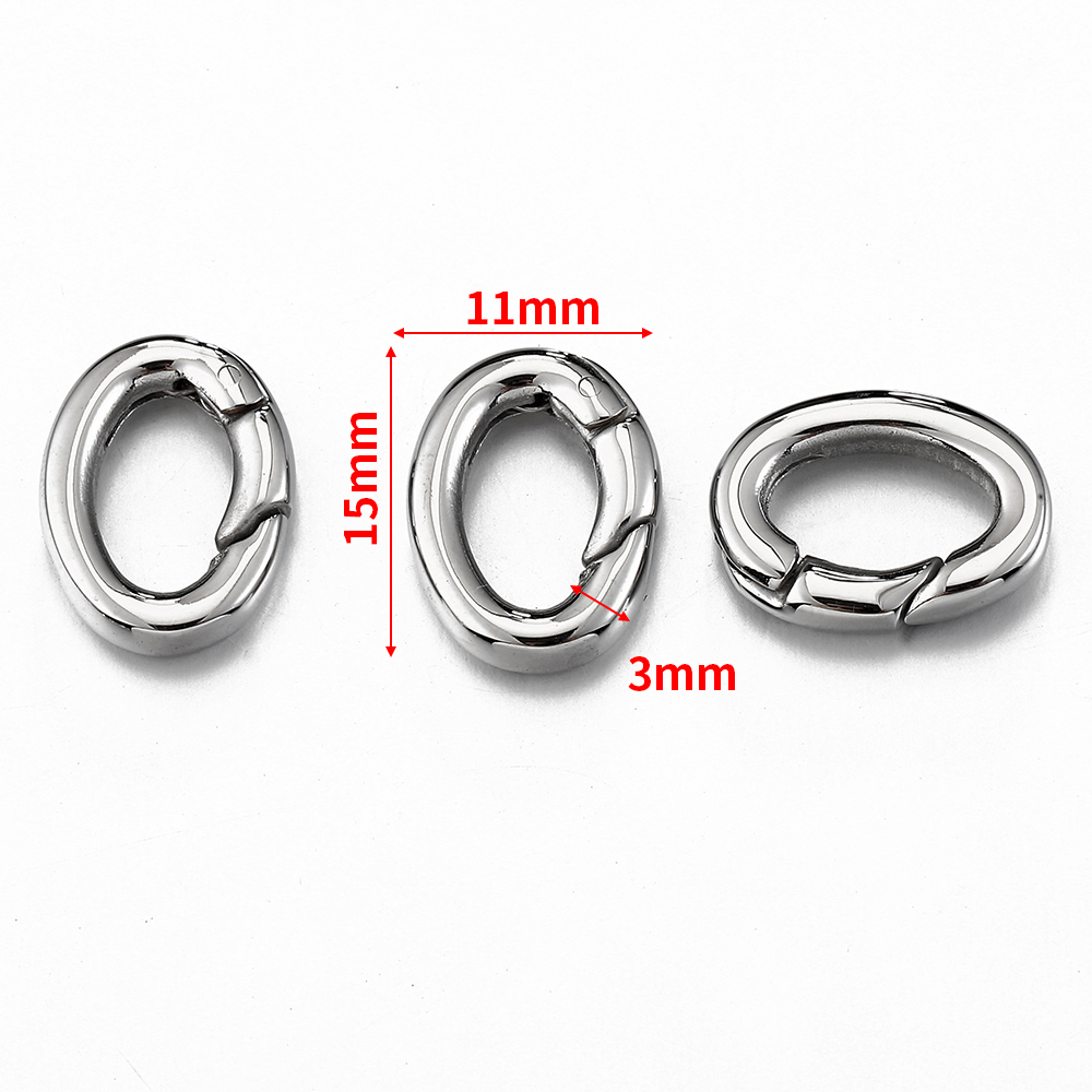2pcs/1pc Stainless Steel Sprin - Jewelry Making Basics 评论和价格